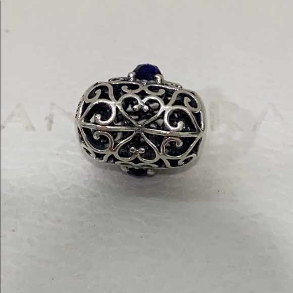 New Pandora Signature Heart London Synthetic Sapphire - Picture 4 of 5